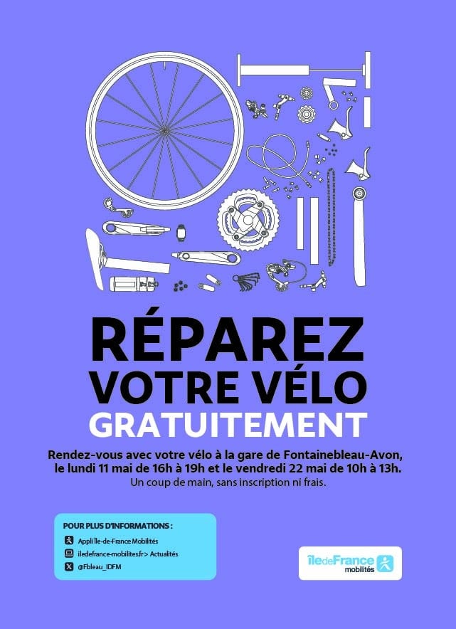 Animation réparation vélo Fontainebleau-Avon