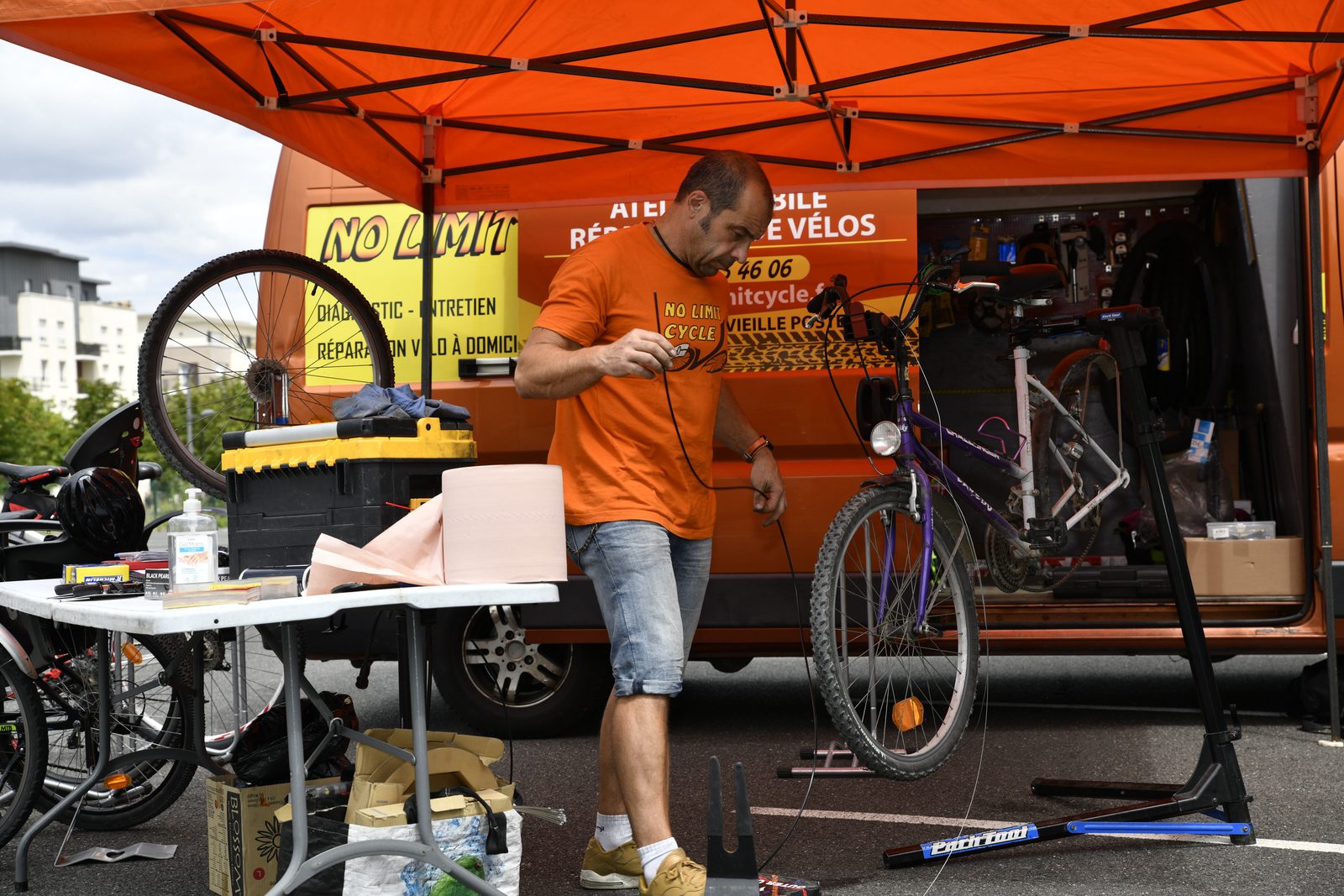 Stand réparation vélo