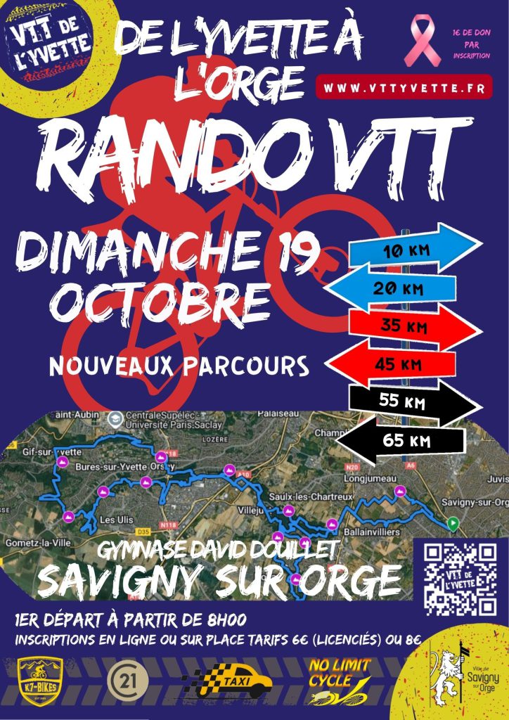 Randonnée vtt « de l’ yVeTTe à l’Orge » 2025